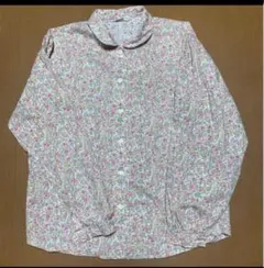 花柄 長袖シャツ　150cm ブラウス　小花　丸襟　レトロ　Original