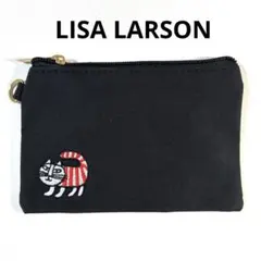 リサ・ラーソン　ねこのマイキー　ミニポーチ　黒