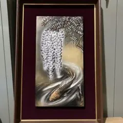 輪島塗 沈金 友田裕次作 鯉の滝昇り 額絵 輪島応援！ - メルカリ