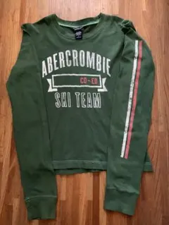ABERCROMBIE SKI TEAM 長袖Tシャツ グリーン