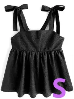 ti ブラックビスチェ リボン付き S 新品未使用