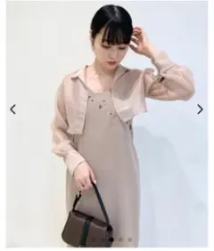 今期新作 LILY BROWN エンブロイダリーワンピース＆シアーボレロセット