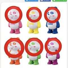 AAAえーパンダBIGフィギュア青オレンジピンク黄色紫緑各１種類高さ27cm