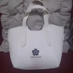 マリークワント　ショルダーバッグ　ハンドバッグ　ショルダー取り外し可能　ホワイト