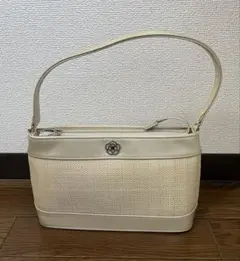 クレイサス★ミニハンドバッグ　ベージュ　春夏　かわいい　浴衣　美品　かごのサムネイル