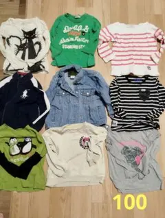 女の子長袖まとめセットギャップgap100110子供服トップス春夏物大量保育園