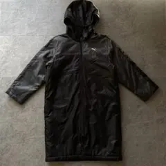 【140】美品 プーマ ☆ キッズ ベンチコート PUMA ブラック グレー