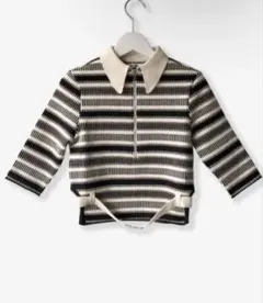 FUMIKA_UCHIDA/KNITTED POLO HALF-ZIP TOP