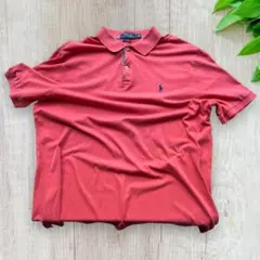 POLO RALPH LAUREN サーモンピンク ポロシャツ　メンズM相当