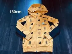 adidas アディダス　キッズイエローパーカー　130cm