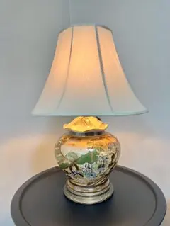 米軍放出品 希少 ヴィンテージ 陶明造九谷焼 壺型 テーブルランプ 伝統工芸③