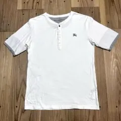 バーバリーブラックレーベル ヘンリーネックTシャツ ボタン色違い 日本製 2のサムネイル