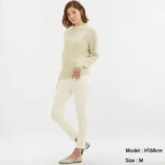 1/15まで¥400【GU】【新品美品】ホワイト カジュアルパンツ Mサイズ