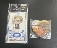 進撃の巨人 エルヴィン アクリルスタンド & 缶バッジ セット