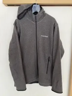 モンベル クリマプラス ニットパーカ　Lサイズ　グレー