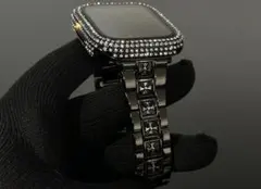 f★Apple Watch クロス ステンレスバンド リンクブレスレット ケース