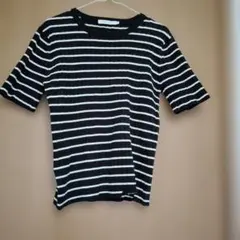 AMERICAN HOLIC 半袖Tシャツ M 黒と白のストライプ