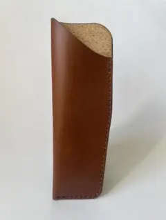 ハンドメイド2本刺し3本刺しレザーペンケース