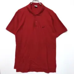 良い色◎ Nike 古着 スウォッシュ ロゴ刺繍 鹿の子ポロシャツ トップス