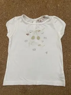 Bonpoint 半袖Tシャツ 薄ピンク さくらんぼ柄 サイズ2aのサムネイル