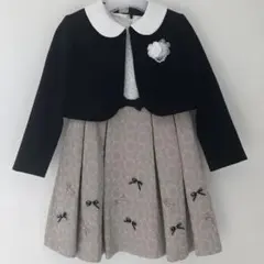 petit main 120cm フォーマルドレス襟付きジャケット＆コサージュ付