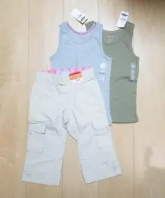 【タグ付き新品】 オールドネイビー タンクトップ 2枚+ パンツ  約110ｃｍ
