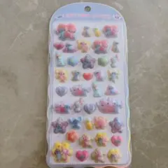 ★ディズニー スティッチコットンパフィーシール 立体シール シール交換★