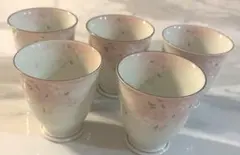 湯呑みセット　5個　桜柄