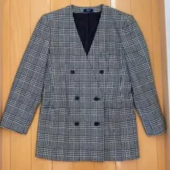 ASCOTの　表:毛　表:キュプラブレザー　チェック千鳥ジャケット　千鳥ブレザーのサムネイル