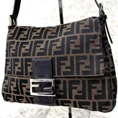 FENDI マンマバケット ズッカ柄 FF金具 ワンショルダーバッグ 茶 正規品