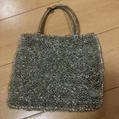 ANTEPRIMAシルバー ビーズ編み パーティーバッグ