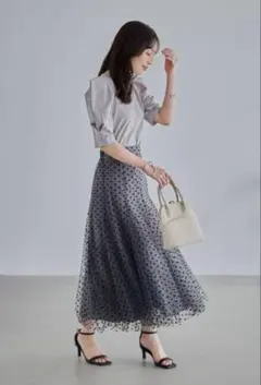 nostalgia◾️ノスタルジア◾️フロッキードットチュールレーススカート