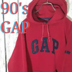 90's GAP フリースパーカー Lサイズ ゆるだぼ 古着 ワインレッド