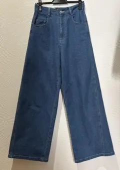 ロートレアモン　ハイウェスト　ワイド　デニムパンツ　38