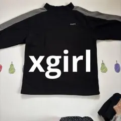 X-girl フリース トップス ブラック グレー　Mサイズ　オーバーです