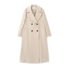 美品　ナチュラルビューティーベーシック　ビッグカラーダブルチェスターコート750