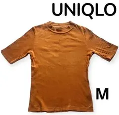 ❁ユニクロ　リブハイネックT　ブラウン❁即御購入可　即日御配送❢お買い得♡