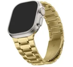 【新品】Apple Watch バンド ステンレス ゴールド ケース付
