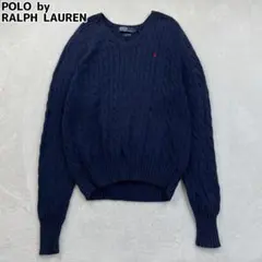 Polo by Ralph Lauren　コットンケーブルニット　ネイビー