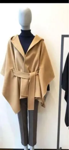 【theory　セオリー】カシミヤ混 ウールポンチョ コート ケープ　ブラック黒 2025年最新】theory ポンチョ・ケープコートの人気アイテム - メルカリ