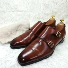 【美品】SANTONI　サントーニ　ダブルモンク　ブラウン　UK7.5　26cmのサムネイル