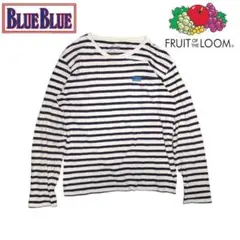 FRUIT X BLUEBLUE ネイビー ボーダー ポケット 長袖Tシャツのサムネイル