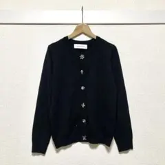 SUGAR ROSE ビジューカーディガン 羽織り 黒 F ゆったり 仕事のサムネイル