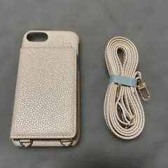 レザー製スマホケース ベージュ