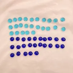 マンカラ　玉　ガラス玉　水色　青　手作り　ハンドメイド