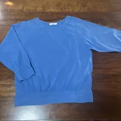 アニエスべー青いラウンドネックトップス