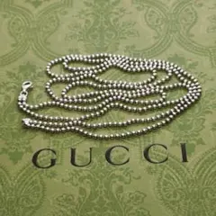 GUCCI ダブルボールチェーン 52.5cm SILVER925 D-22のサムネイル