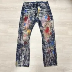 デニムアンドサプライラルフローレン　ペイントデニム　ダメージ加工のサムネイル