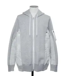 sacai Sponge Sweat x Nylon Twill Hoodie