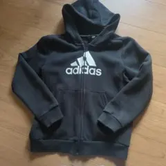 adidas 黒 ジップアップパーカー